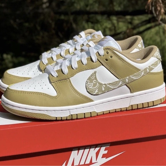 Nike Shoes Womens Olive Paisley Low Dunks 65 Poshmark